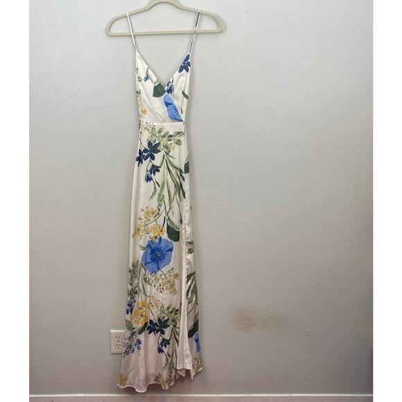 Lulus Still The One White Floral Maxi Open Back Dress - S - Pre-Owned - Picture 7 of 12